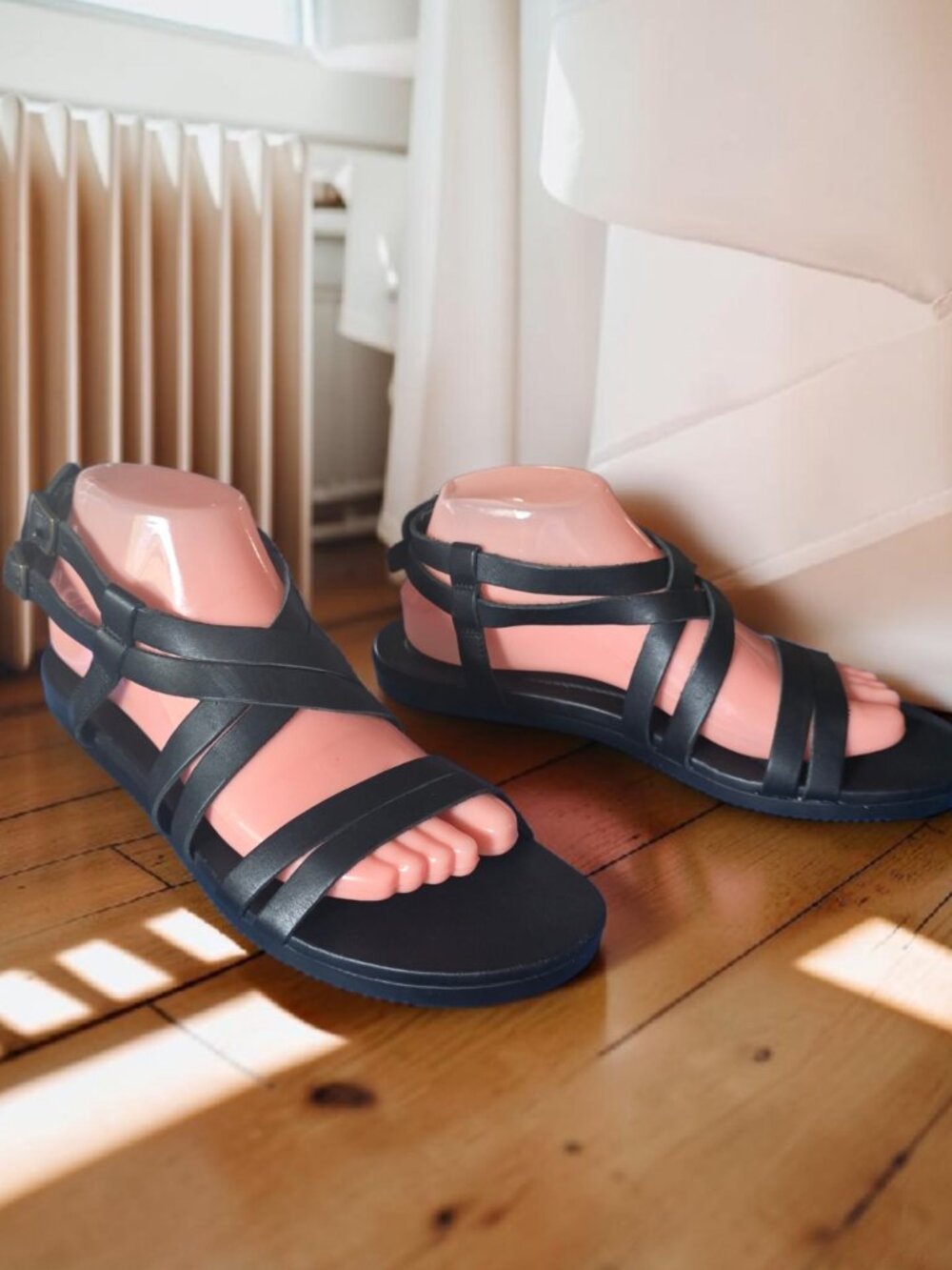 Teva Black Strappy Gladiator Sandals